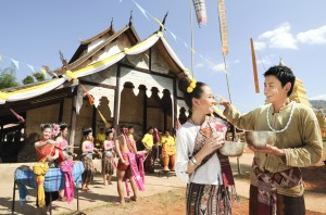 Songkran Festival Phochai Temple Loei